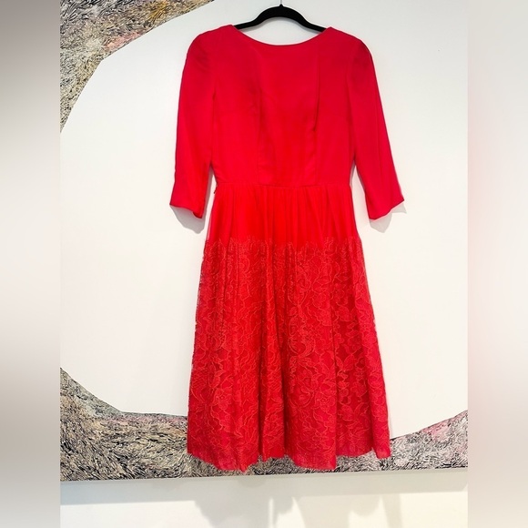 l’aiglon Dresses & Skirts - Vintage L’Aiglon red lace early sixties style Lydia beetlejuice dress 10